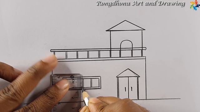 Building House Scenery Drawing | Pencil Sketch смотреть онлайн