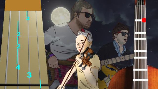 Dr. Dog -  Where'd All The Time Go ? (Play Along Violin Tab Tutorial)