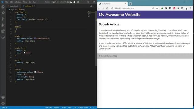 Segigit CSS - Sticky Footer смотреть онлайн