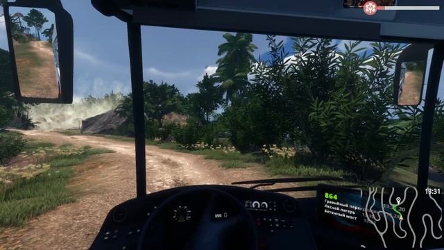 Bus world | Сценарий "Юг Китая" | Серия "Камнепад" | Объезд через джунгли смотреть онлайн