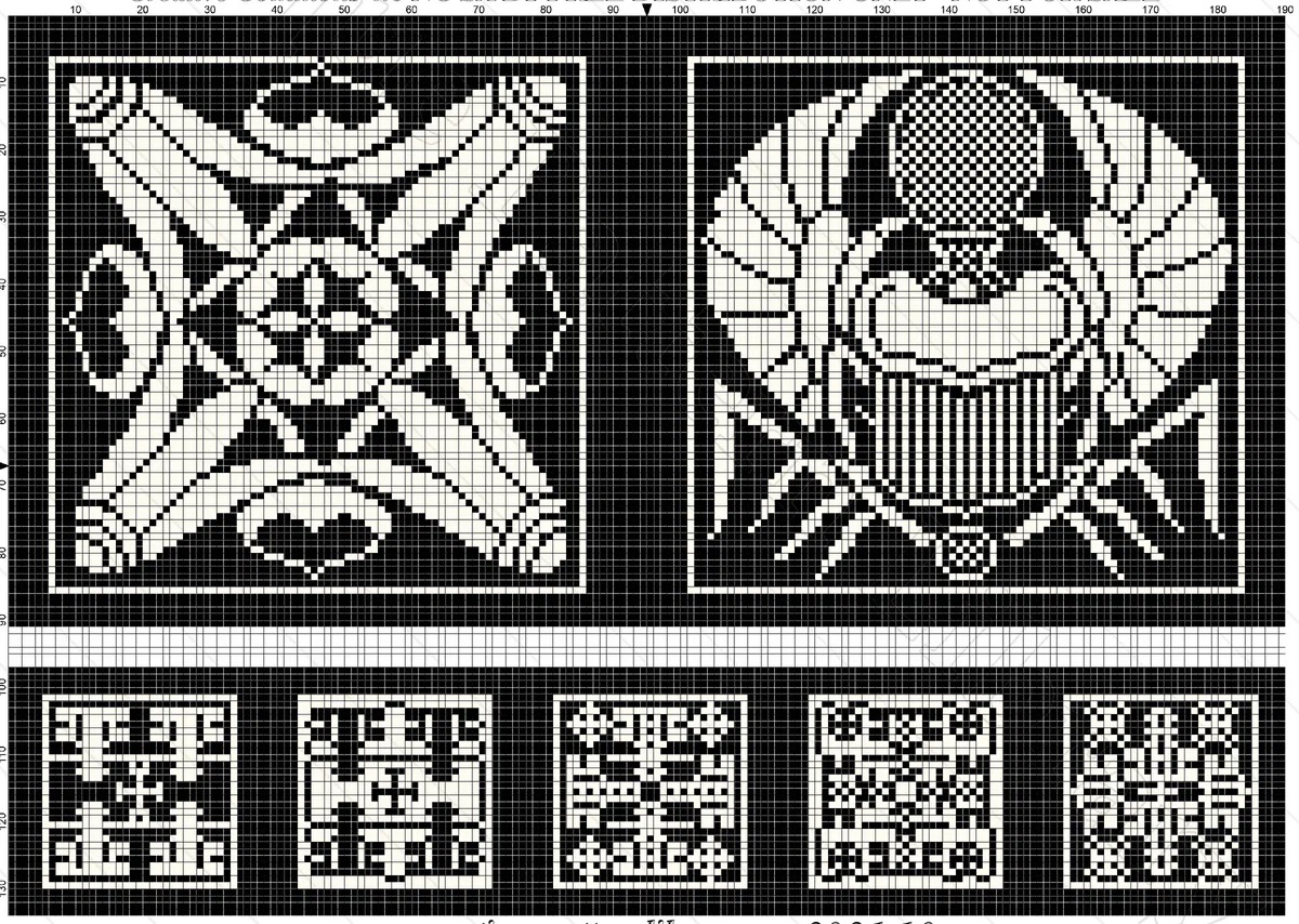 Старинные филейные схемы для рукоделия Часть 1