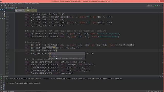 wxPython GUI and PyOpenGL - 18 - TextCtrl смотреть онлайн