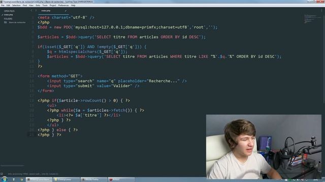 TUTO PHP - BARRE DE RECHERCHE смотреть онлайн