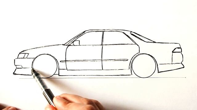 Как нарисовать Тойоту Марк 2 смотреть онлайн