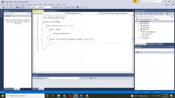 C# Form GUI Tutorial - Picture Box and Slider | C# Windows Forms Application Tutorial
