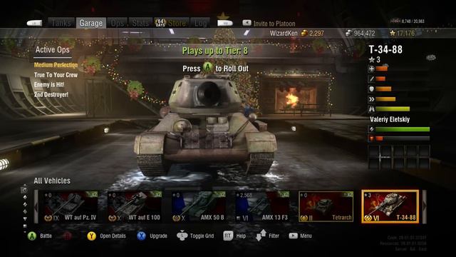 World of Tanks Xbox 360 T-34-88 смотреть онлайн