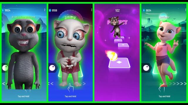 Talking Tom Heroes Battle It Out In Tiles Hop EDM Rush Gameplay #tileshop