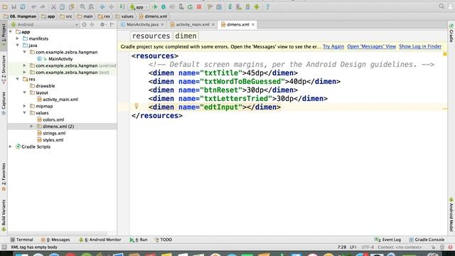Java - Change text sizes use dimen variables | Hangman Android App смотреть онлайн
