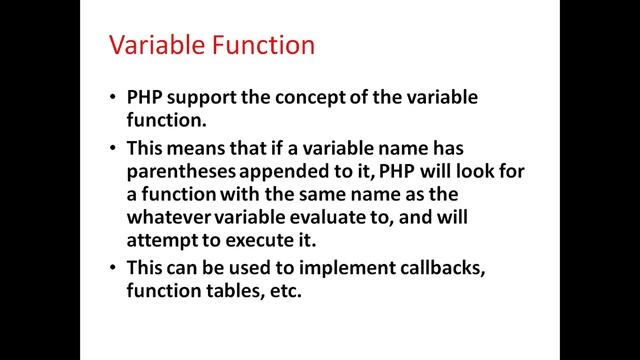 Different types of user defined function In PHP смотреть онлайн