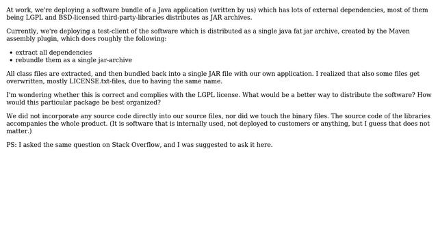 Software Engineering: Software bundle containing LGPL libraries as Java Fat-Jar Archive смотреть онлайн