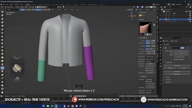 How to use Cloth Simulation Brushes in Blender the Correct Way смотреть онлайн