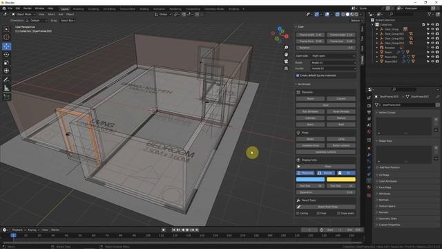 Blender Architecture Addon Tutorial, Interior Design Floor Plan to 3D смотреть онлайн