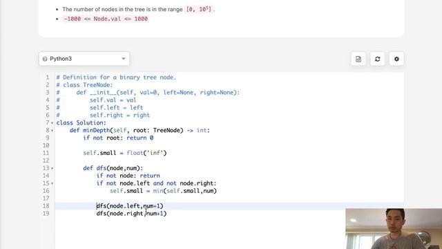 Leetcode - Minimum Depth of Binary Tree (Python) смотреть онлайн