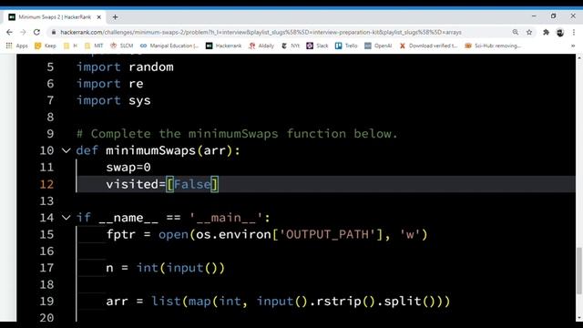 Minimum Swaps 2 |ARRAYS |HACKERRANK Solution| PYTHON| Interview| Algorithm|Programming for Beginner смотреть онлайн