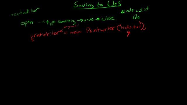 6.2.0 Saving Text Files (Java Explanation) смотреть онлайн