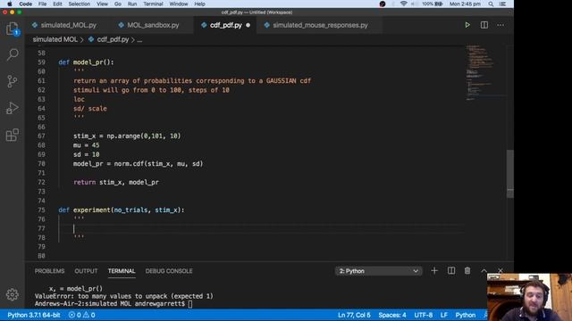 Modelling Psychometric Curves in Python: Video 3 – arrays of arrays for days смотреть онлайн