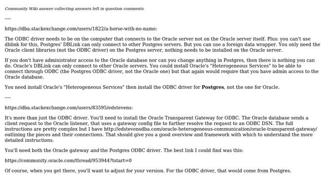 Databases: Connecting Oracle 11g to Postgres via dblink (3 Solutions!!) смотреть онлайн