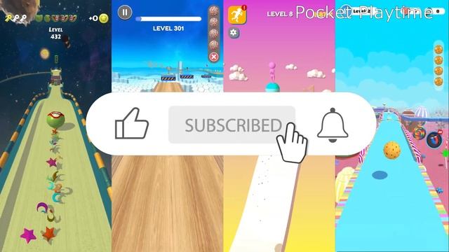 Action Balls vs Going Balls vs Stack Rider vs Candy Ball Run - All level gameplay Android, IOS смотреть онлайн