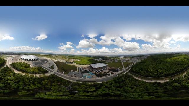 Панорама 360 градусов / крытый футбольный манеж у стадиона «Самара Арена» / город Самара / Russia смотреть онлайн