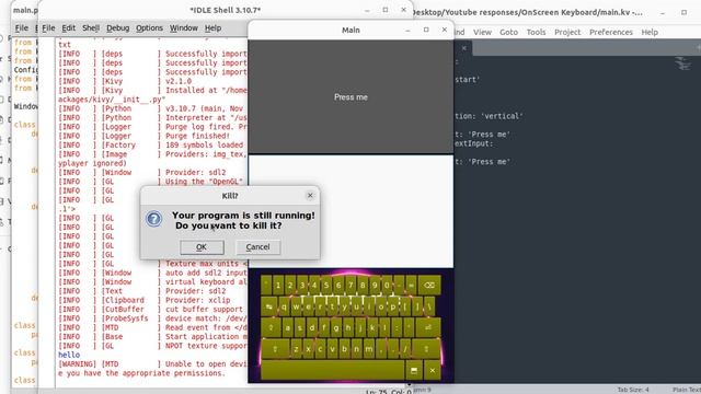 Kivy Tutorial: How to adjust the height of Onscreen Keyboard (keyboard 04) смотреть онлайн