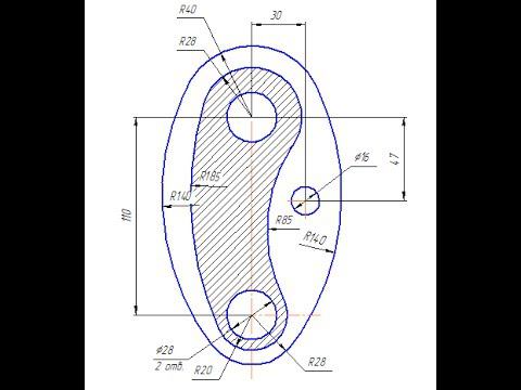 Видеоуроки по КОМПАС 3D. Урок 3 Как изобразить штриховку на чертеже смотреть онлайн