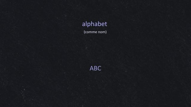 Traduire 'alphabet' comme nom de l'anglais en français 'ABC' смотреть онлайн