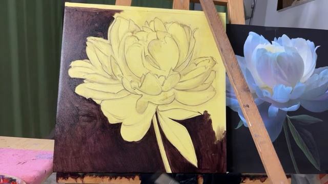 Курс живописи "Лунный пион". Урок 2 смотреть онлайн