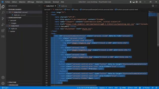 Bootstrap - comment créer un carousel смотреть онлайн