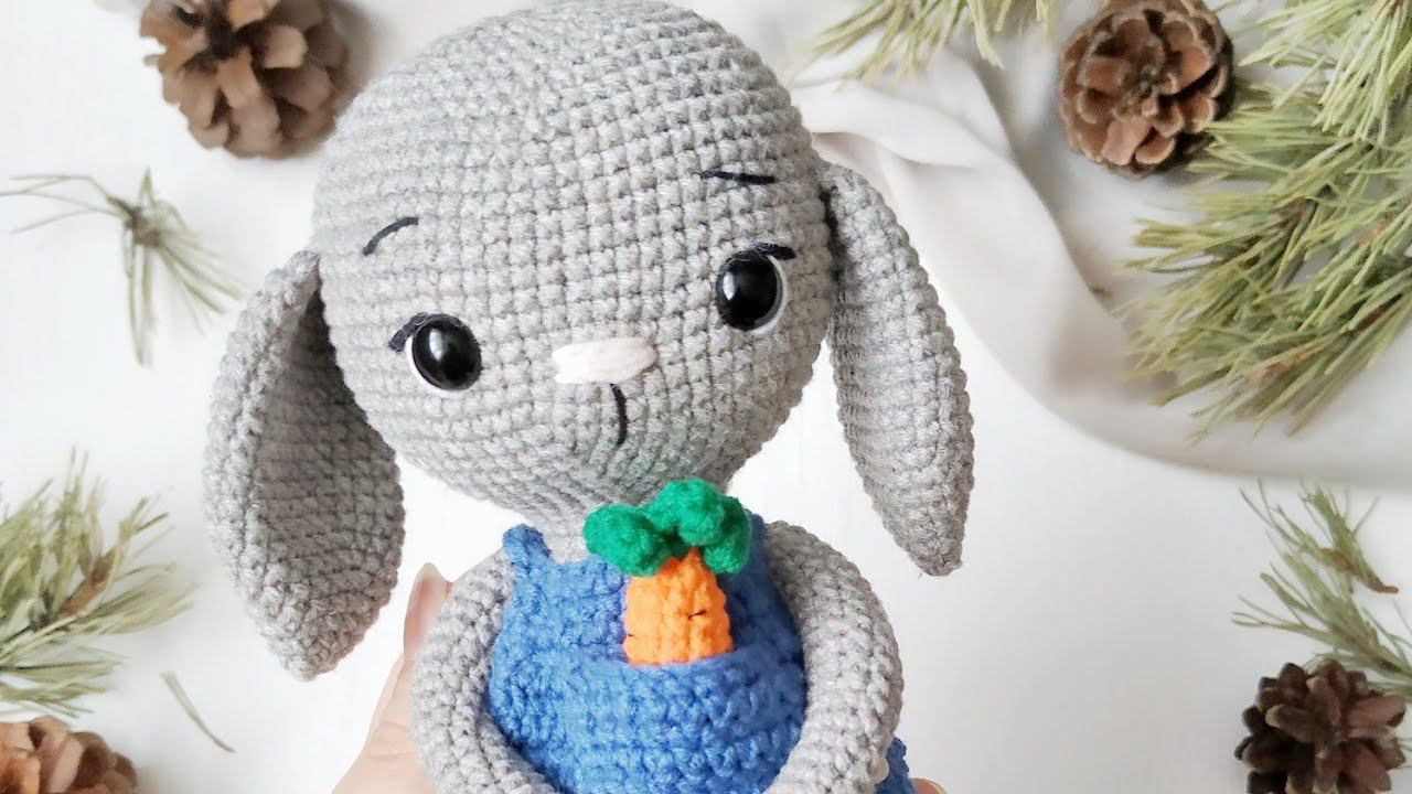мастер класс - вяжем крючком зайца. Амигуруми. Часть 2 лапы, уши, хвост смотреть онлайн