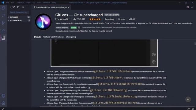 VsCode - [Extensão GitLens], Histórico do GITHUB, no vscode, commit, Linha do código editado (#201 смотреть онлайн