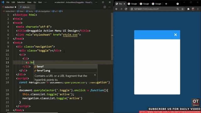 Floating Action Menu Using Html CSS & Javascript | How to Make a Draggable Menu смотреть онлайн