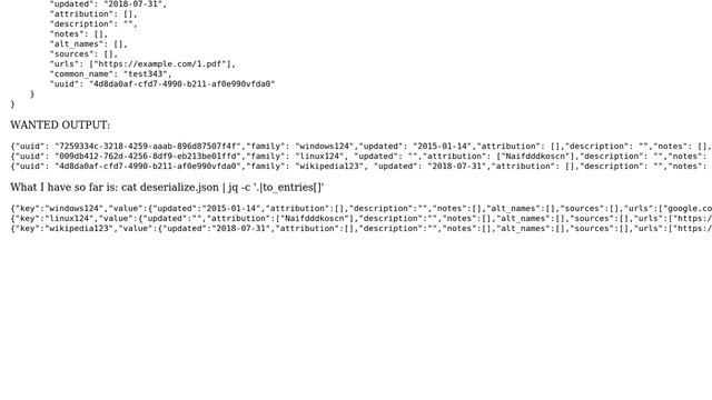 Unix & Linux: Json transformation using jq смотреть онлайн