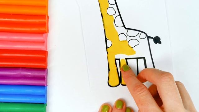 Рисунки из Пластилина для Детей. Жираф. Буква Ж. смотреть онлайн