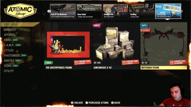 Fallout 76 Atom Shop Offers a Mothman Bundle Party! & Returned a Few other Old Bundles смотреть онлайн