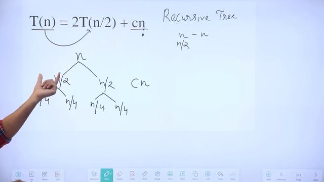 L-2.9: Recurrence Relation [T(n)= 2T(n/2) +cn] | Recursive Tree method | Algorithm смотреть онлайн