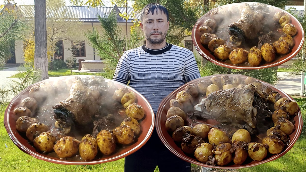 Вкусная еда из овечьей шеи Очень крепкая еда из овечьей шеи смотреть онлайн