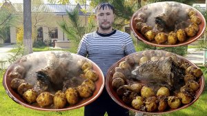 Вкусная еда из овечьей шеи Очень крепкая еда из овечьей шеи