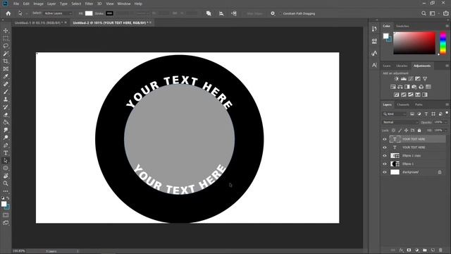 How to Type Text in a Circle in Photoshop (EASY Tutorial) смотреть онлайн