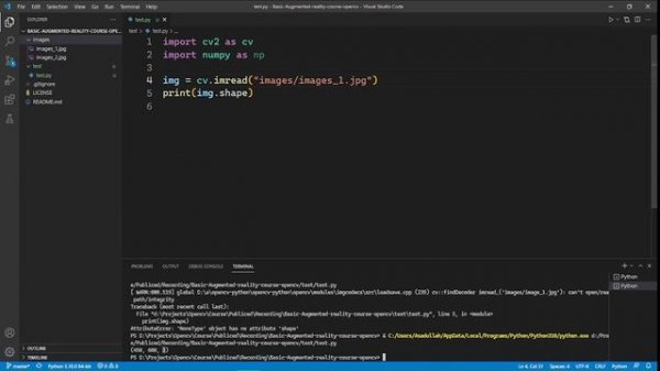 OpenCV Python Development in Visual Studio Code | My Setup