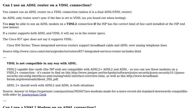 Cisco 857 Integrated Services Router on vDSL line? смотреть онлайн