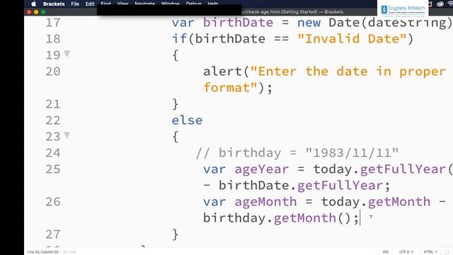 JavaScript: Calculate the Age of A Person using JavaScript | Date Methods | Simple JavaScript Code смотреть онлайн