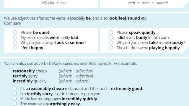 прилагательные и наречия/adjectives And Adverbs