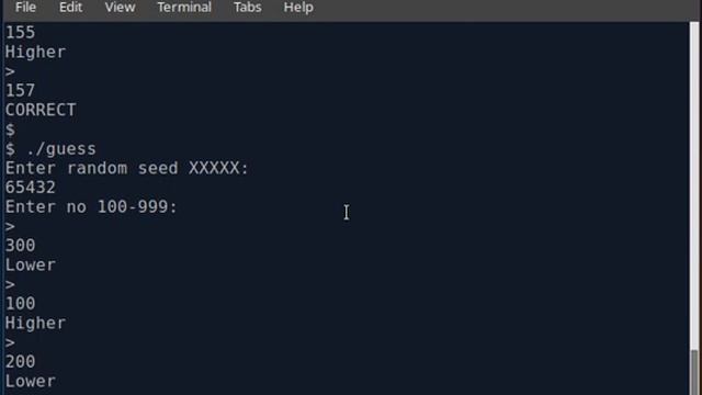 PL/1 Program to run "Guess the Number" Game. смотреть онлайн