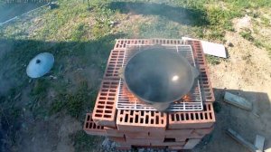 ПЕЧЬ ИЗ КИРПИЧА ДЛЯ КАЗАНА ПРОБНЫЙ ВАРИАНТ