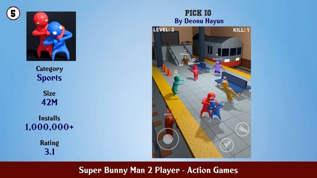 Top 10 Super Bunny Man 2 Player Android Games смотреть онлайн