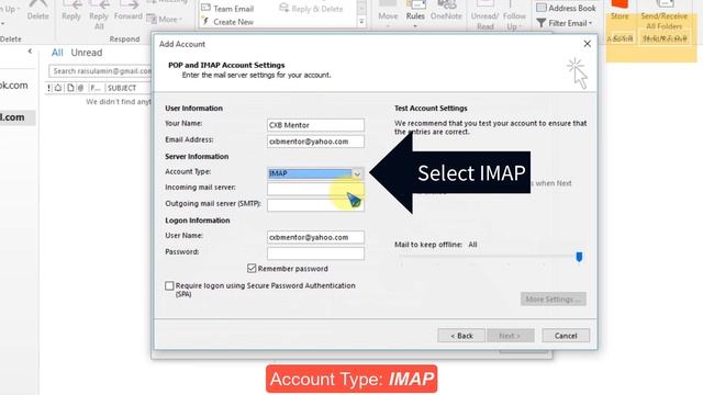 How to configure Yahoo mail into Outlook 2016 using IMAP || Updated 2020 смотреть онлайн