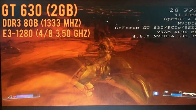 DOOM 2016 на слабой "офисной" GT 630 (2GB) смотреть онлайн