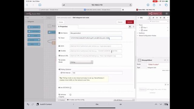 Node-red Iot Server & Telegram bot - Part 2: Search & display photo using telegrambot (Windows 10) смотреть онлайн