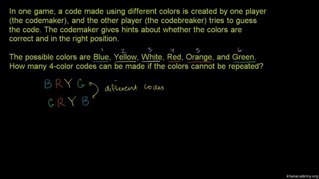 Example: Ways to arrange colors смотреть онлайн