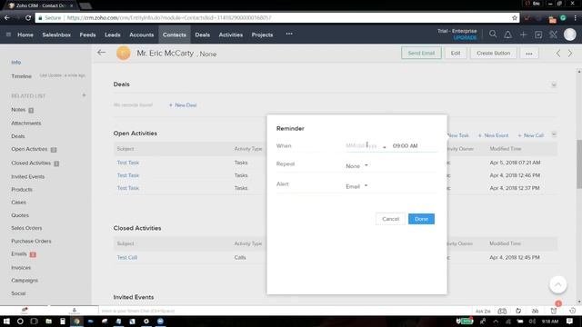 Zoho CRM Screen Recording смотреть онлайн